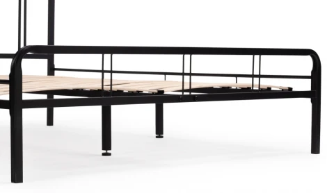 Полутораспальная кровать Woodville Рейк 120х200 черная 403023