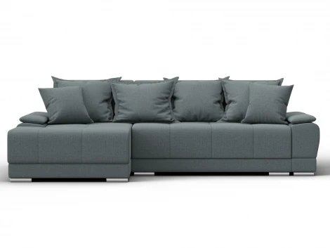 Диван угловой Лига-119 угол левый (ДСП,Брус,Фанера,ЛДС,Рогожка/Серый) Лига Диванов 137086L