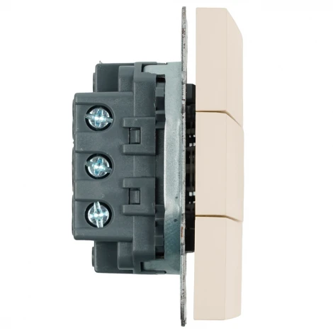 Выключатель трехклавишный (кашемир, soft touch) Stekker Эмили 49896