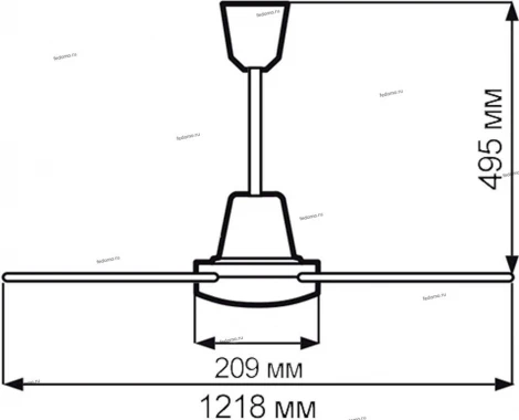 Вентилятор потолочный Vortice Nordik International Plus, 3 лопасти, белый