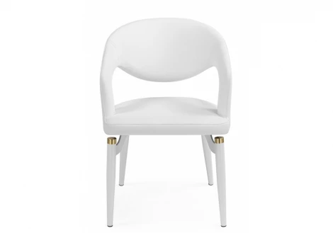 Стул на металлокаркасе Palma white / white and gold 15929