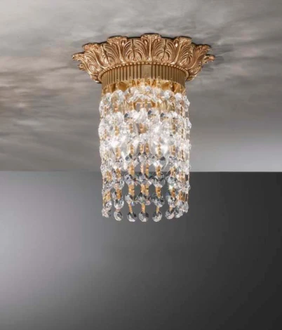 Потолочный светильник круглый Nervilamp 620 (220V, хрусталь)