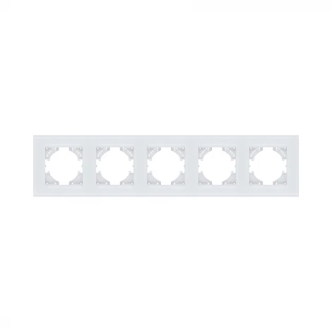 Рамка 5-постовая стекло белый Kollinger Reflex MG RM5WH