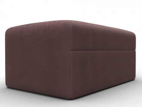 Модуль пуф Лига-060 НПБ (ЛДСП,Брус,Фанера,Замша/Бордовый) Лига Диванов 129579