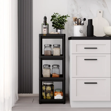 Стеллаж Sheffilton SHT-SS25-4 черный 5392409401