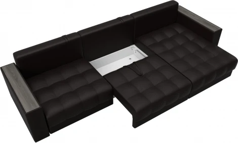 Диван угловой с декором Лига-049 НПБ Лонг Лига Диванов (Экокожа) арт.128306