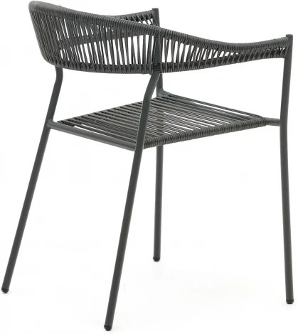 Futadera Садовый стул из серого шнура и серой стали La Forma (ex Julia Grup) арт.157017