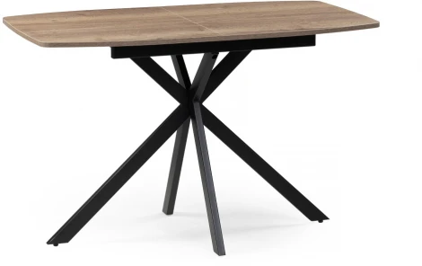 Деревянный стол Woodville Тамаса 120(150)х70х76 дуб галифакс табак / черный 551086