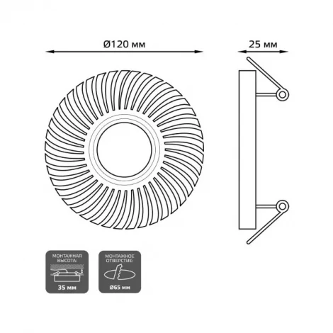 Встраиваемый точечный светильник Gauss Backlight BL132