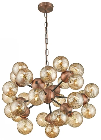 Подвесная люстра Wertmark Korn WE233.27.503 (220V, на цепи, шарики, молекулы)