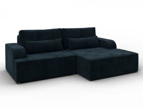 Диван угловой Лига-120 угол правый (ДСП,Брус,Фанера,ЛДС,Велюр/Графит) Лига Диванов 137291