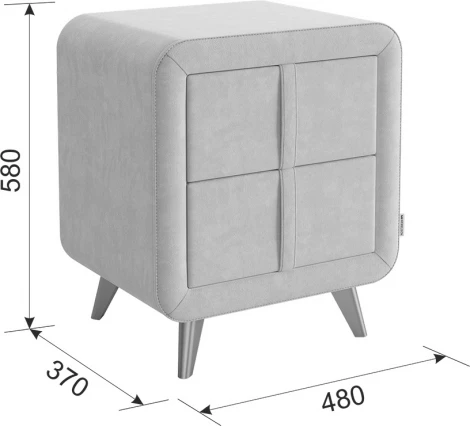 Тумба прикроватная Софи 2 Mebelson (Ткань,Пластик) арт.TM-001.2.2762