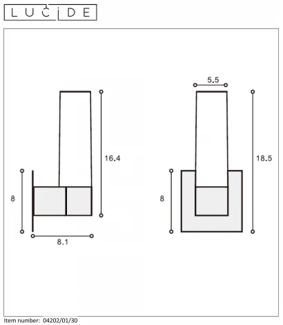 Бра для ванной IP44 Lucide Jesse 04202/01/30