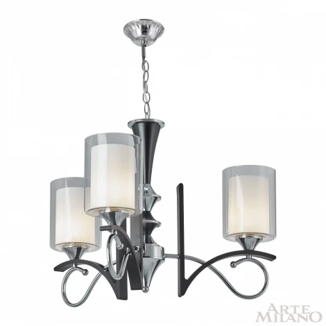 Подвесная люстра Arte Milano Florentia-9167 309167/3 Bk/Ni (220V, на цепи)
