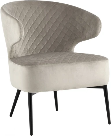 Кресло Stool Group лаунж Royal велюр серо-бежевый УТ000035300