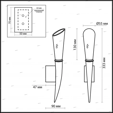 Бра Odeon Light Gent 2654/1W