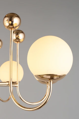 Люстра потолочная на штанге Acuto OML-67007-08 (220V, шар, шарики)