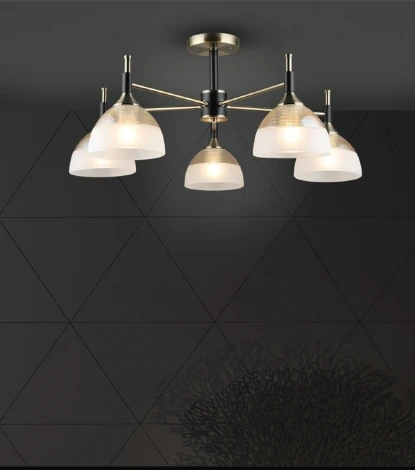 Потолочная люстра на штанге Wedo Light Olis WD3617/5C-AB-BK-WT