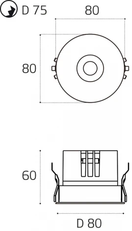 Cсветильник встраиваемый влагозащищенный Italline IT014-0208 gold