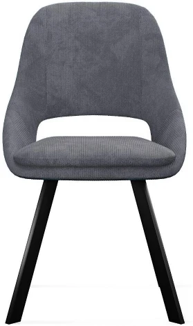 Стул DikLine 247 поворотный, AN15 серый, ножки черные арт.00-00077988