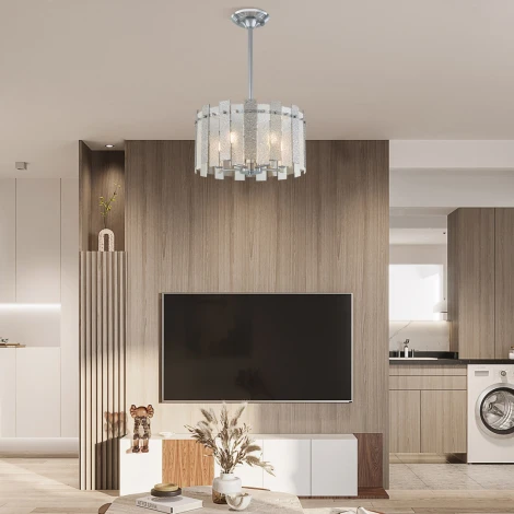 Подвесная люстра хрустальная на штанге Arte Milano Sorrento-2109 372109/5/350/390 CR (220V)