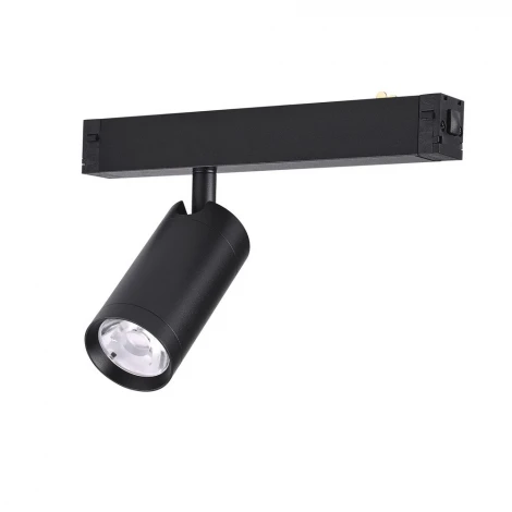 Трековый светильник однофазный светодиодный 220V 20W AM Group PLAIN CYLINDER AM589 20W 3000K BK