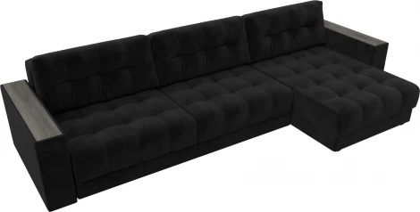 Диван угловой с декором Лига-049 НПБ Лонг Лига Диванов (Велюр) арт.128299