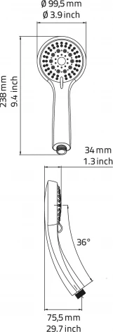 Душевая лейка Ridder Caracas 91130 хром