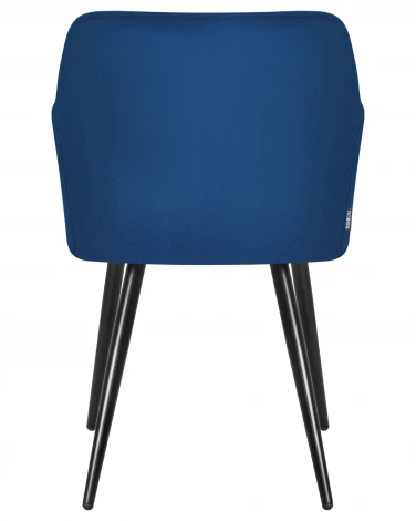 Стул обеденный ROBERT (черные матовые ножки, велюр V108-67 Тёмно-синий)