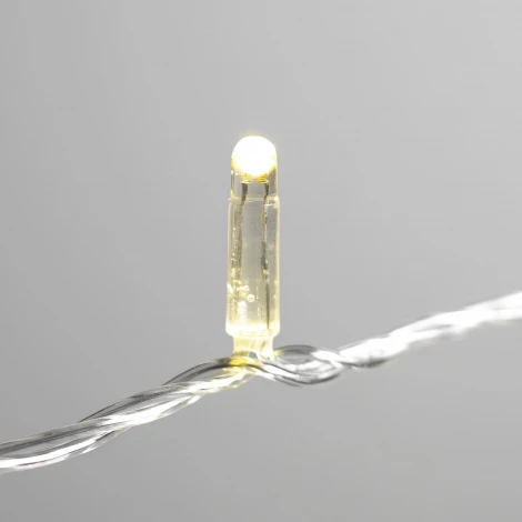 Гирлянда Нить с колпачком 10м шампань 220В, 100 LED, провод прозрачный ПВХ, IP65 Laitcom PST100CAP-10-2CH