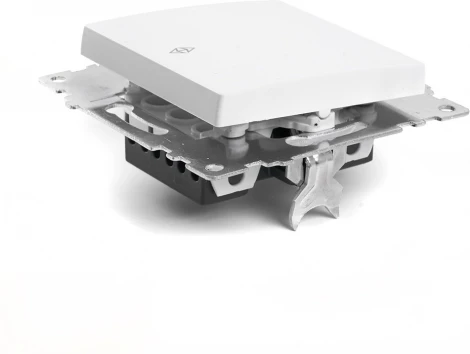 Переключатель одноклавишный (белый) Stekker Катрин 39572