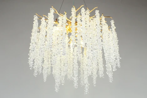 Подвесная люстра Aployt Paulina APL.848.03.10 (220V, хрусталь, на тросе, ветки)