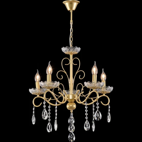 Подвесная люстра Reluce 04201-0.4-05 GOLD (220V, подвески, на цепи, подсвечник, свеча)