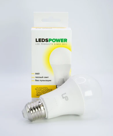 Лампочка светодиодная E27 15Вт 3000K LEDS POWER 006642