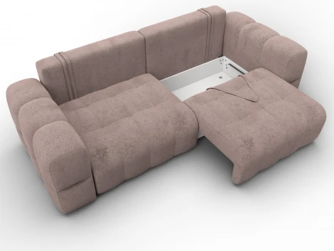 Диван прямой Лига-110 НПБ (ДВП,ДСП,ЛДСП,Брус,Фанера,Велюр/Бежевый) Лига Диванов 136510