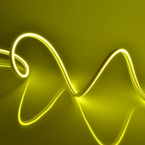 Гибкая светодиодная лента катушка 5м желтый свет Uniel Neon ULS-N01-2835-120LED/m-6mm-IP67-DC12V-9W/m-5M-YELLOW блистер