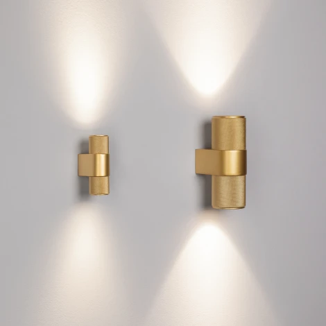 Настенный светильник LED SP-SPICY-WALL-MINI-TWIN-S104x39-2x3W Day4000 (GD, 40 deg, 230V) (Arlight, IP20 Металл) 035563