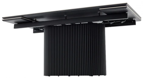 Стол АРИЯ 180 цвет Белый мрамор MATTE, керамика / Черный каркас M-City 64904 480M06346