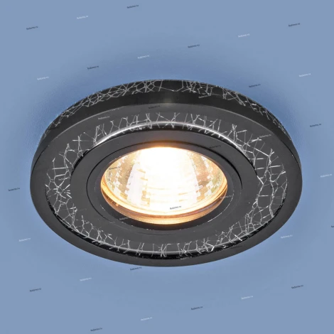 Встраиваемый точечный светильник Elektrostandard 70204 7020 MR16 BK/SL черный/серебро