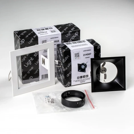 Встраиваемый светильник под LED модуль/ламп МR16 Lightstar Domino D51607BMOD (220V)