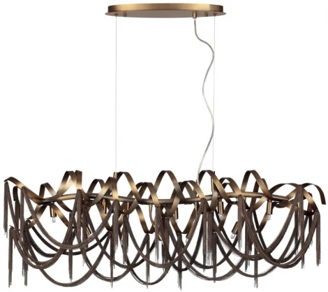 Подвесная люстра Odeon Light Chainy 5066/10 античн.бронза/коричневый/металл/металл G9 10*40W (220V, на тросе)