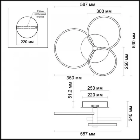Потолочная люстра Odeon Light Ringgi 3970/58L