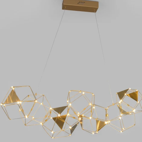 Подвесной светильник светодиодный Eurosvet Uma 90368/7 медь (220V, на тросе)