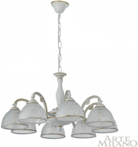 Подвесная люстра Arte Milano AM349737 349737/8 WT+G (220V, на цепи)