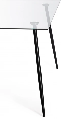 Стол SOPHIA (mod. 5003) металл/стекло (8мм), 140 х 80 75 см, черный / прозрачный Tetchair 19231