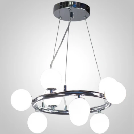 Подвесной светильник AM Group AM488 CH D500 (на тросе, шар, молекулы)