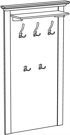 Вешалка ОГОГО для одежды Reina (ЛДСП/Белый)