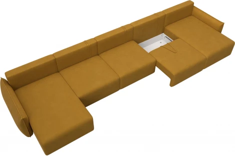 Диван п-образный Лига-051 НПБ МегаЛонг Лига Диванов (Велюр) арт.128743