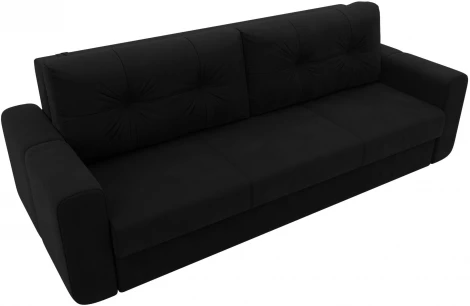 Диван прямой Лига-031 (Черный/Микровельвет) Лига Диванов арт.121269