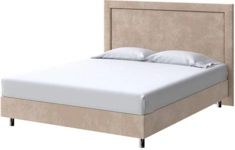PROxSON Кровать London Boxspring Standart (Ткань: Велюр Лофти Бежевый) 160x200